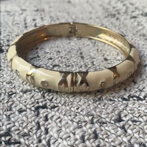 Gold and Cream Metal Cuff